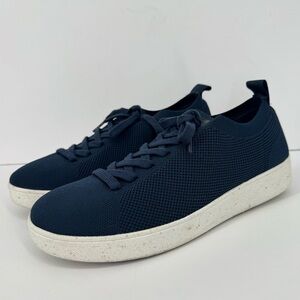 FitFlop Rally Multi-Knit Sneakers Trainers Shoes Midnight Navy Women’s 10